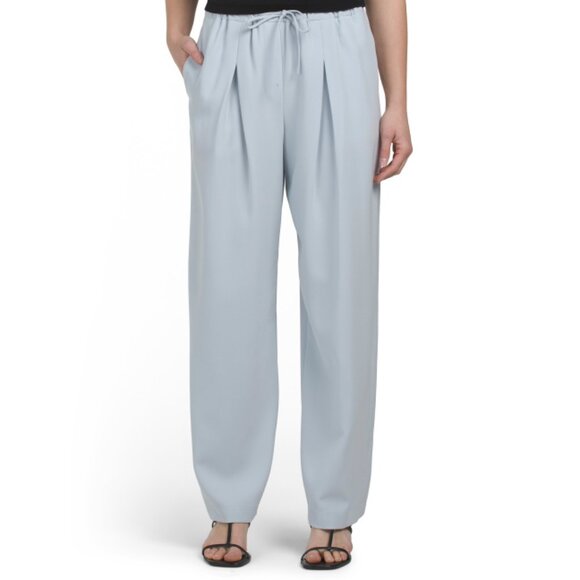 THEORY Pearl Blue Pleated Casual Pants - Picture 1 of 2
